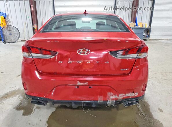 5NPE34AF0KH737390 2019 HYUNDAI SONATA Red Widok z tyłu