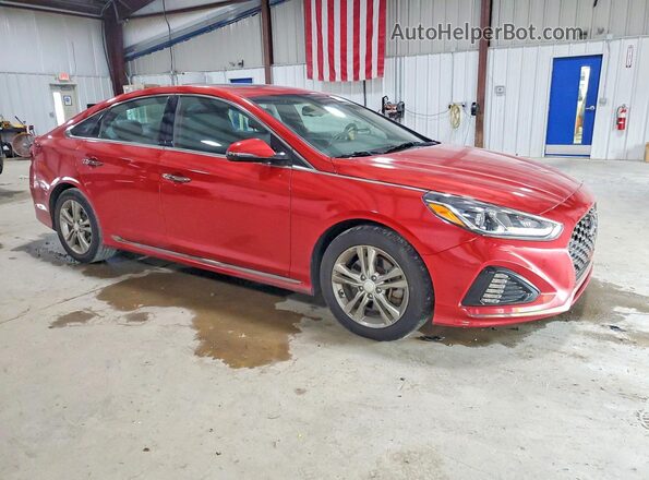 5NPE34AF0KH737390 2019 HYUNDAI SONATA Red Przód prawy