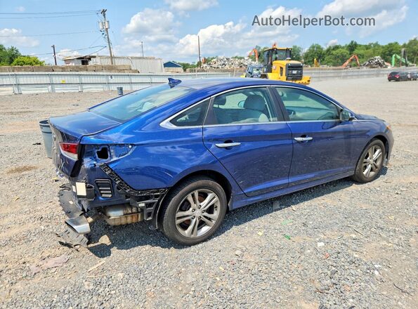 5NPE34AF0KH746431 2019 HYUNDAI SONATA Blue Trasero derecho