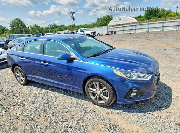 5NPE34AF0KH746431 2019 HYUNDAI SONATA Blue Delantero derecho