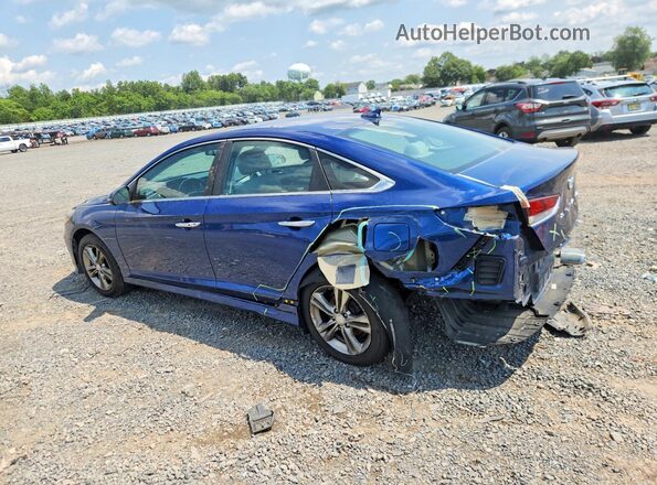 5NPE34AF0KH746431 2019 HYUNDAI SONATA Blue Trasero izquierdo