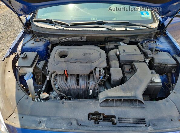 5NPE34AF0KH746431 2019 HYUNDAI SONATA Blue Vista interior trasera