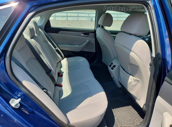 5NPE34AF0KH746431 2019 HYUNDAI SONATA Blue Vista de los asientos traseros