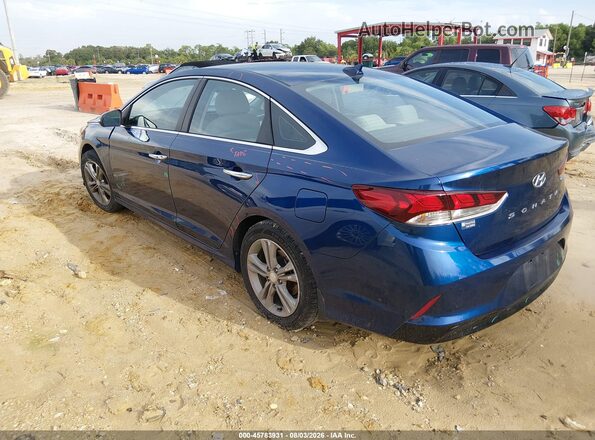 5NPE34AF0KH798450 2019 HYUNDAI SONATA Blue Задня ліва чверть