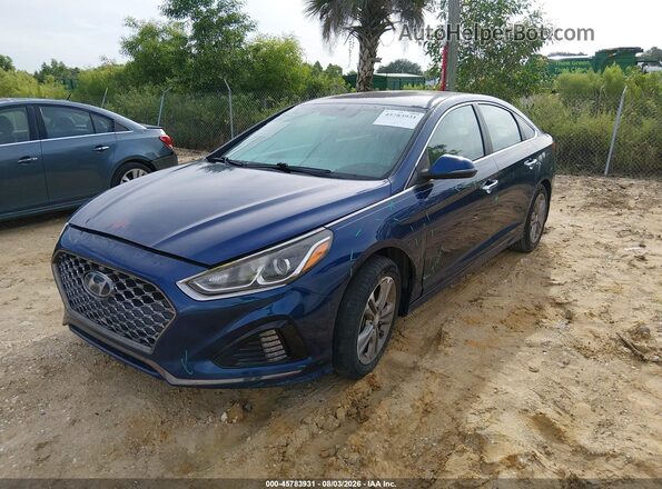 5NPE34AF0KH798450 2019 HYUNDAI SONATA Blue Передня ліва чверть