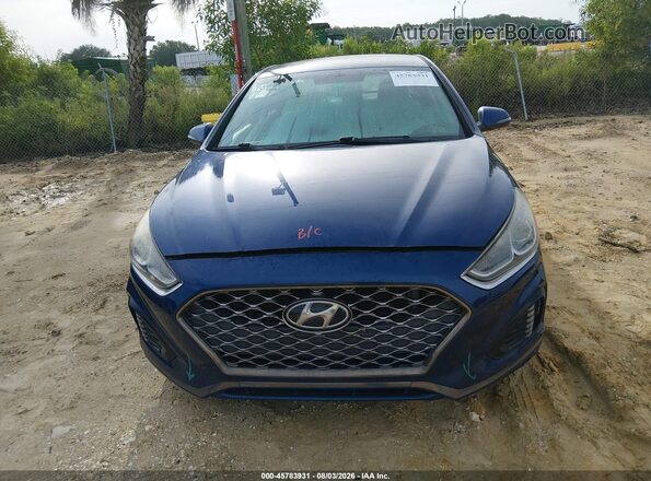 5NPE34AF0KH798450 2019 HYUNDAI SONATA Blue Вид щитка приладів