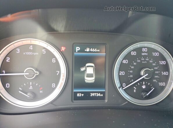 5NPE34AF0KH814744 2019 HYUNDAI SONATA Серый Вид щитка приборов