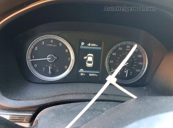 5NPE34AF0KH816445 2019 HYUNDAI SONATA White Սարքավորումների վահանակի տեսք