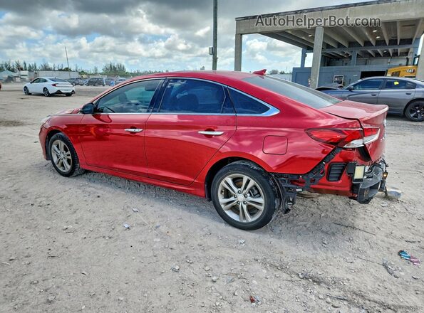 5NPE34AF0KH821600 2019 HYUNDAI SONATA Burgundy Հետևի ձախ