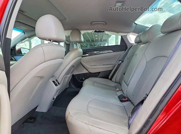 5NPE34AF0KH821600 2019 HYUNDAI SONATA Burgundy Հետևի նստատեղերի տեսք
