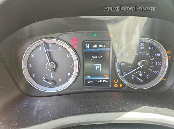 5NPE34AF0KH821600 2019 HYUNDAI SONATA Burgundy Սարքավորումների վահանակի տեսք