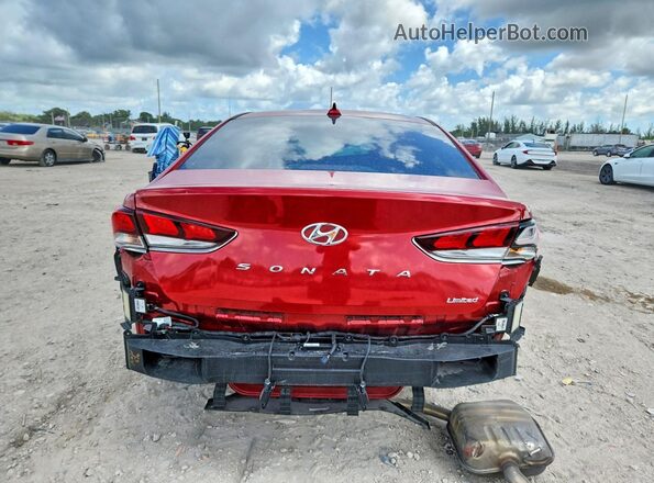 5NPE34AF0KH821600 2019 HYUNDAI SONATA Burgundy Հետևի տեսք