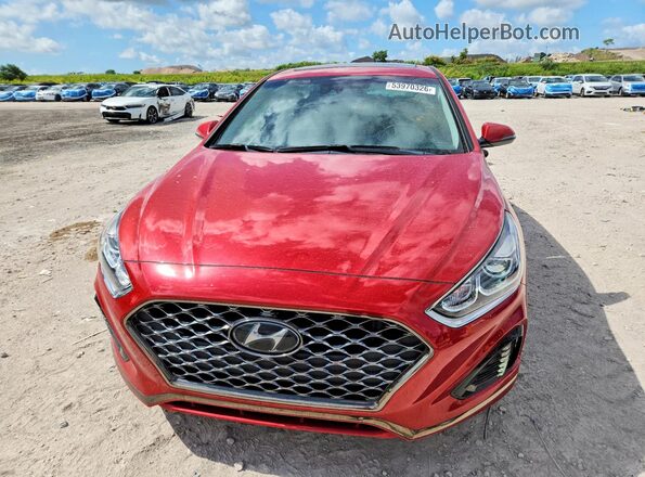 5NPE34AF0KH821600 2019 HYUNDAI SONATA Burgundy Դիմացի տեսք
