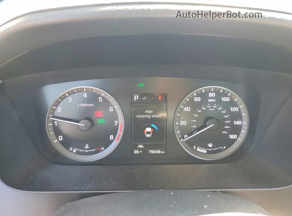5NPE34AF1GH297834 2016 HYUNDAI SONATA Gray Вид щитка приладів