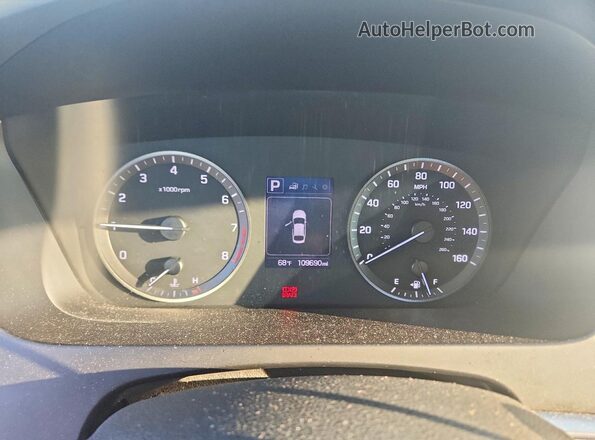 5NPE34AF1GH354937 2016 HYUNDAI SONATA White Widok zestawu wskaźników