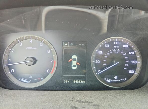 5NPE34AF1GH432102 2016 HYUNDAI SONATA White Սարքավորումների վահանակի տեսք
