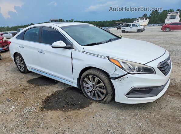 5NPE34AF1HH466932 2017 HYUNDAI SONATA Белый Передняя правая четверть
