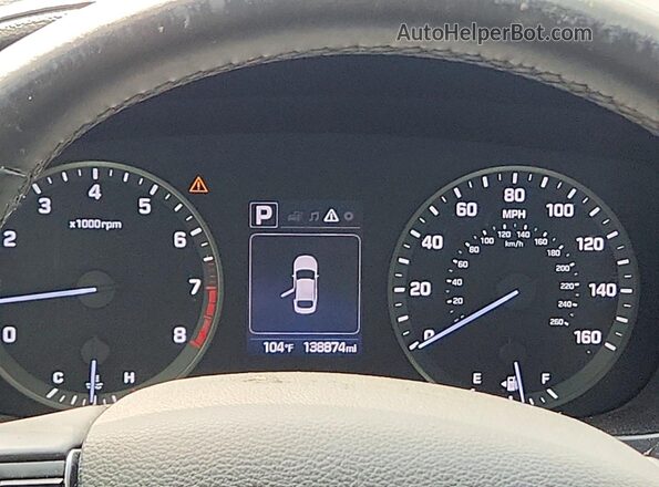 5NPE34AF1HH466932 2017 HYUNDAI SONATA Белый Вид щитка приборов
