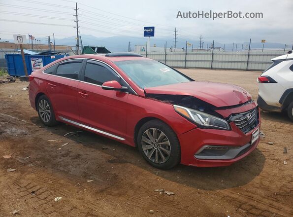 5NPE34AF1HH506992 2017 HYUNDAI SONATA Red Delantero derecho