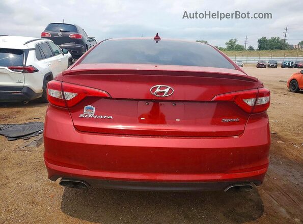 5NPE34AF1HH506992 2017 HYUNDAI SONATA Red Vista trasera
