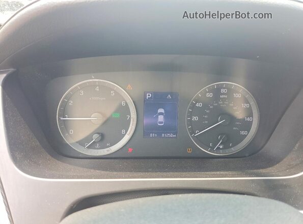 5NPE34AF1HH506992 2017 HYUNDAI SONATA Red Vista del cuadro de instrumentos