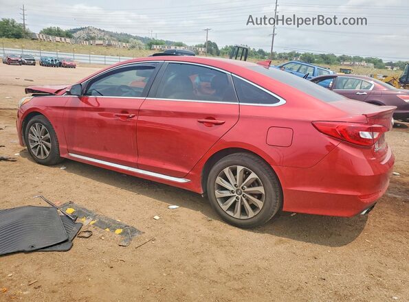 5NPE34AF1HH506992 2017 HYUNDAI SONATA Red Trasero izquierdo