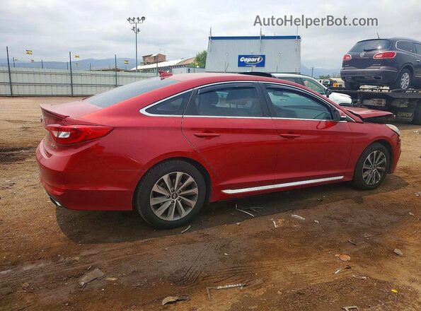 5NPE34AF1HH506992 2017 HYUNDAI SONATA Red Trasero derecho