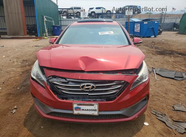 5NPE34AF1HH506992 2017 HYUNDAI SONATA Red Vista frontal
