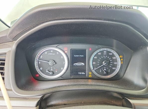 5NPE34AF1JH605009 2018 HYUNDAI SONATA Silver Instrument cluster view