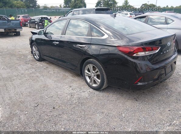 5NPE34AF1JH605320 2018 HYUNDAI SONATA Черный Задняя левая четверть