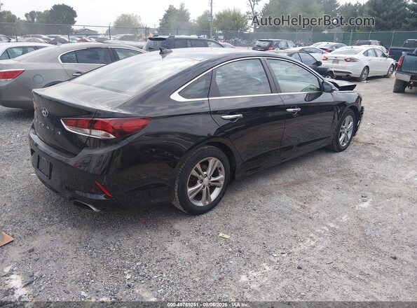 5NPE34AF1JH605320 2018 HYUNDAI SONATA Черный Задняя правая четверть