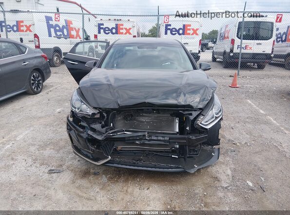 5NPE34AF1JH605320 2018 HYUNDAI SONATA Черный Вид задней части салона