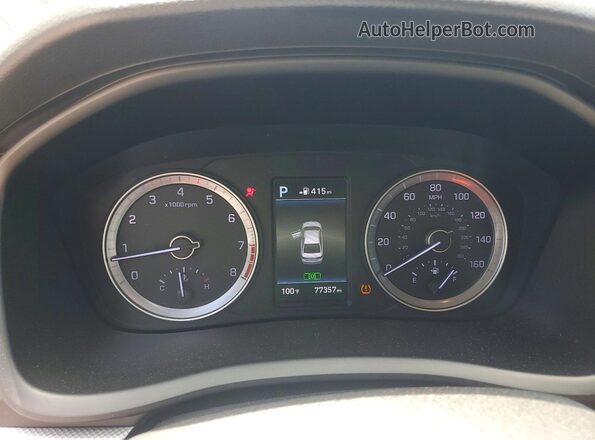 5NPE34AF1JH624708 2018 HYUNDAI SONATA Black ხელსაწყოთა პანელის ხედი