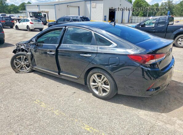 5NPE34AF1JH624708 2018 HYUNDAI SONATA Black უკანა მარცხენა