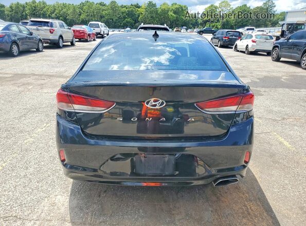 5NPE34AF1JH624708 2018 HYUNDAI SONATA Black უკანა ხედი