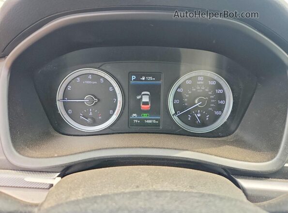5NPE34AF1JH636714 2018 HYUNDAI SONATA Red Instrument cluster view