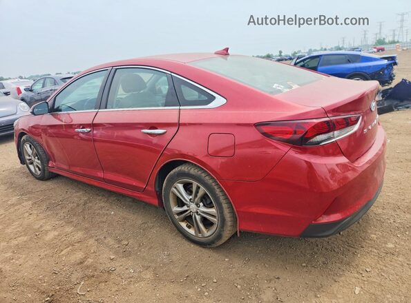 5NPE34AF1JH636714 2018 HYUNDAI SONATA Red Rear left