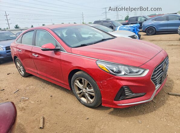 5NPE34AF1JH636714 2018 HYUNDAI SONATA Red Front right