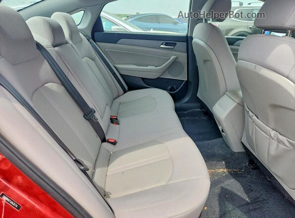 5NPE34AF1JH636714 2018 HYUNDAI SONATA Red Rear seats view