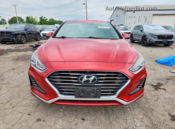 5NPE34AF1JH649964 2018 HYUNDAI SONATA Red Вид спереду
