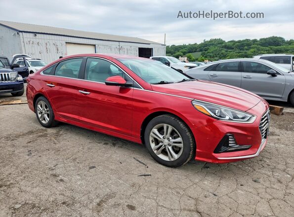 5NPE34AF1JH649964 2018 HYUNDAI SONATA Red Передня права чверть
