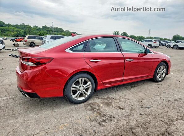 5NPE34AF1JH649964 2018 HYUNDAI SONATA Red Задня права чверть