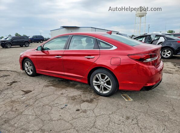 5NPE34AF1JH649964 2018 HYUNDAI SONATA Red Задня ліва чверть