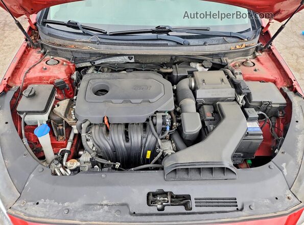 5NPE34AF1JH649964 2018 HYUNDAI SONATA Red Вид задньої частини салону