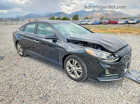 5NPE34AF1JH652590 2018 HYUNDAI SONATA Black Przód prawy