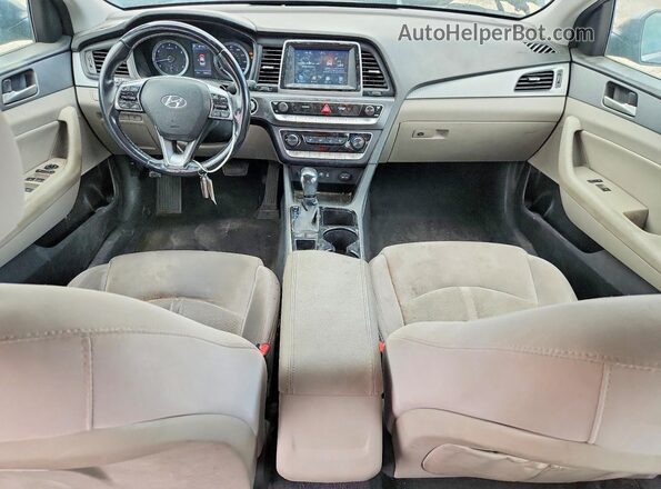 5NPE34AF1JH652590 2018 HYUNDAI SONATA Black Widok deski rozdzielczej