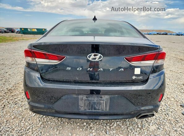 5NPE34AF1JH652590 2018 HYUNDAI SONATA Black Widok z tyłu