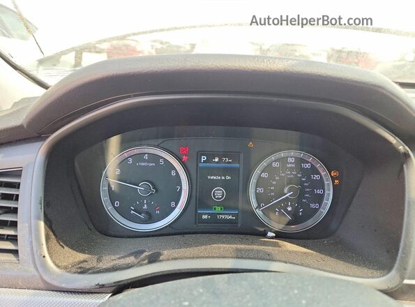 5NPE34AF1JH657322 2018 HYUNDAI SONATA White Instrument cluster view