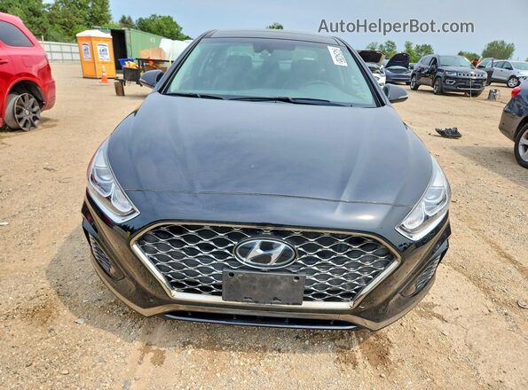 5NPE34AF1KH758040 2019 HYUNDAI SONATA Black Դիմացի տեսք