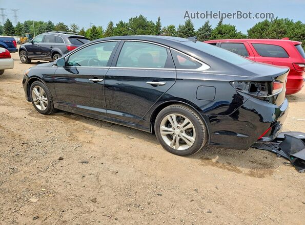 5NPE34AF1KH758040 2019 HYUNDAI SONATA Black Հետևի ձախ